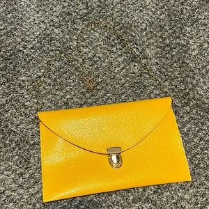 Yellow clutch purse